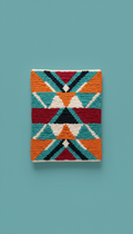 Handwoven Geometric Textile Throw